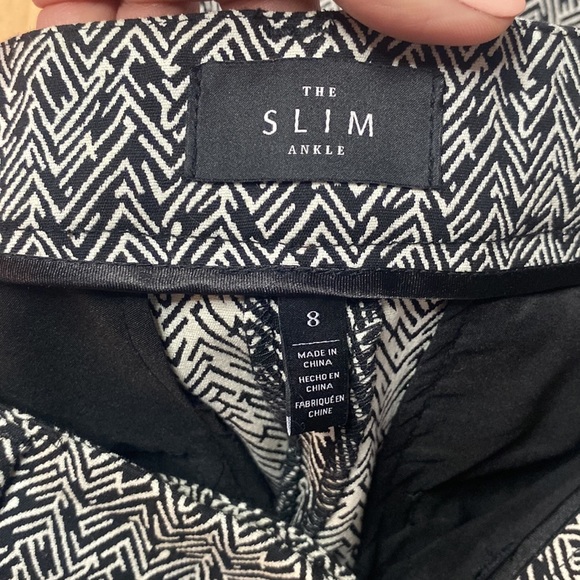 WH/BM Printed Ankle Pant Sz 8 - Picture 6 of 11